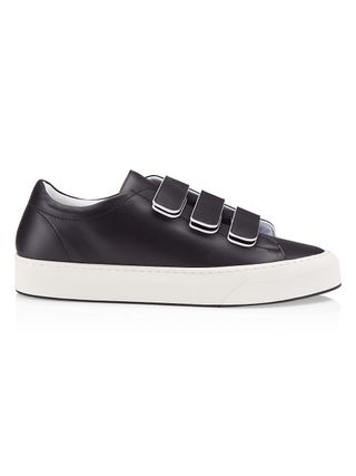 The Row + Mary Leather H-Strap Sneakers