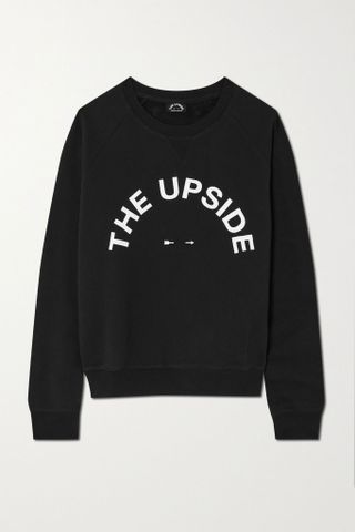 The Upside + Bondi Crew Horseshoe Printed Organic Cotton Sweatshirt