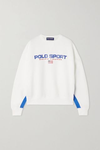 Polo Ralph Lauren + Printed Cotton Blend Jersey Sweatshirt