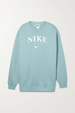 Nike + Sportswear Essentials Oversized Printed Cotton-Blend Jersey Sweatshirt