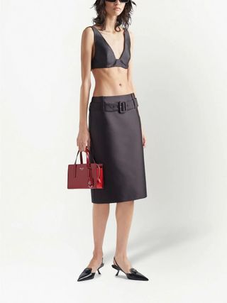 Prada + Belted Pencil Skirt