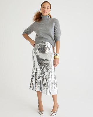 J.Crew Collection + Sequin Slip Skirt
