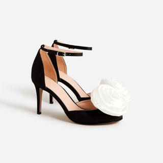 J.Crew Collection + Rylie Rosette Heels in Satin
