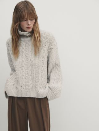 Massimo Dutti + Cable Knit Sweater