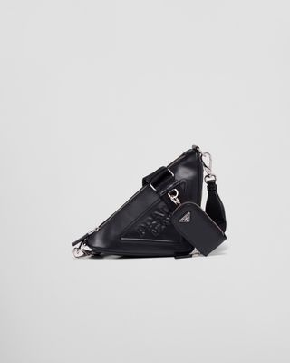 Prada + Triangle Leather Shoulder Bag
