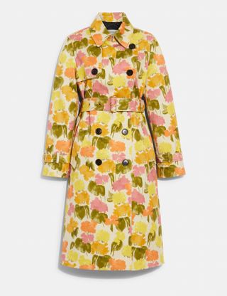 Coach + Floral Drill Trench