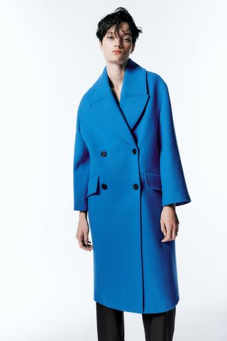 Zara + Oversized Coat With Wool