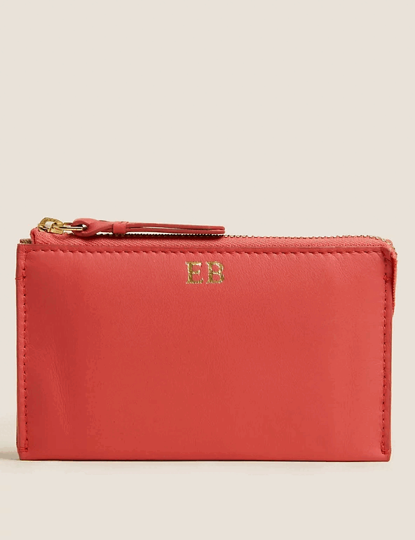 M&S Collection + Personalised Leather Pouch Purse