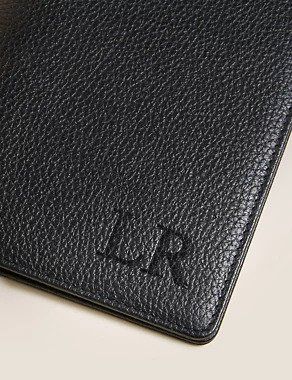 Autograph + Personalised Leather Passport Holder