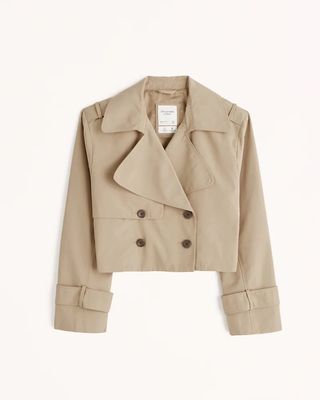 Abercrombie & Fitch + Cropped Trench Coat