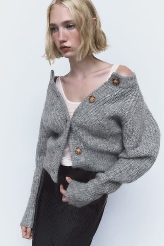Zara + Ribbed Knit Cardigan