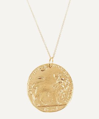 Alighieri + Gold-Plated Il Leone Medallion Necklace