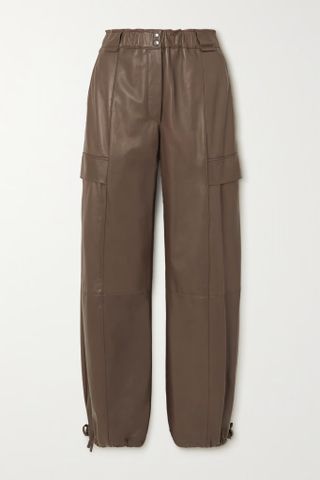 Brunello Cucinelli + Utility Leather Cargo Pants