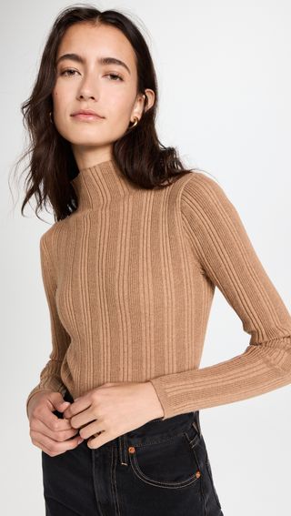 Madewell + Leaton Mock Neck Pullover Sweater