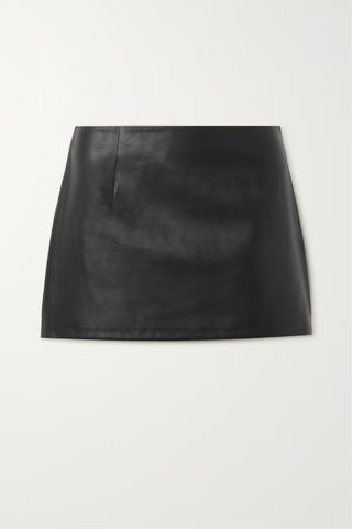 Anine Bing + Alina Leather Mini Skirt