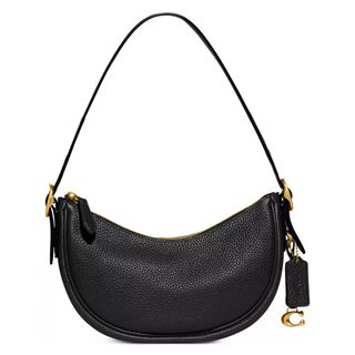 Coach + Soft Pebble Leather Luna Shoulder Bag With C Dangle Charm