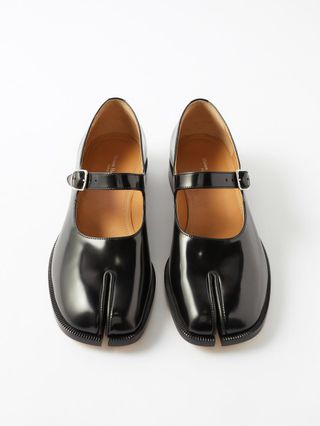 Maison Margiela + Tabi split-toe leather Mary Jane flats