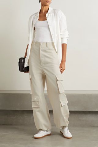 The Frankie Shop + Hailey Cotton-Twill Cargo Pants