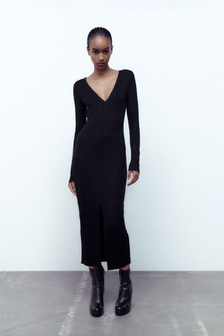 Zara + Ribbed Soft Dress