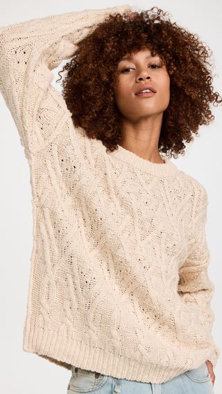 Free People + Isla Cable Knit Sweater