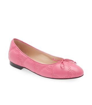 Gucci + Monogram Quilted Ballet Flats
