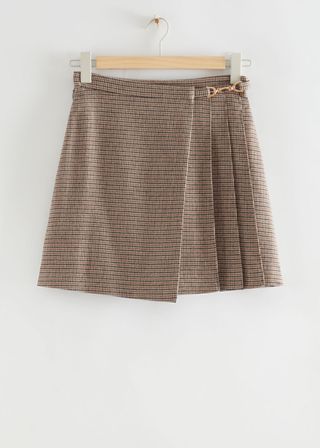 & Other Stories + Wool Pleated Mini Skirt