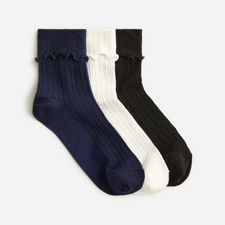 J.Crew + Pointelle Ruffle Socks