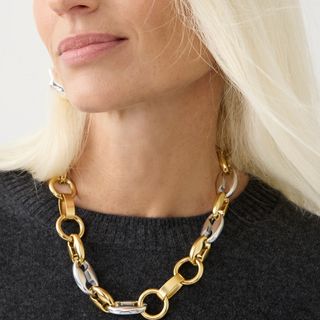 J.Crew + Mixed-Metal Chainlink Necklace