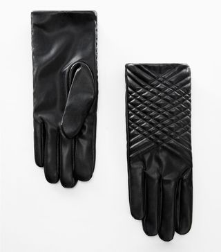 Mango + Padded Leather-Effect Gloves