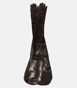 Jil Sander + Leather Gloves in Black