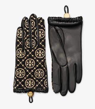 Tory Burch + T Monogram Chenille Gloves