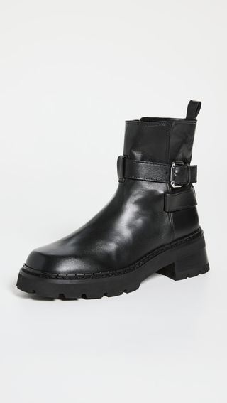 By Far + Warner Black Nappa Leather Boots