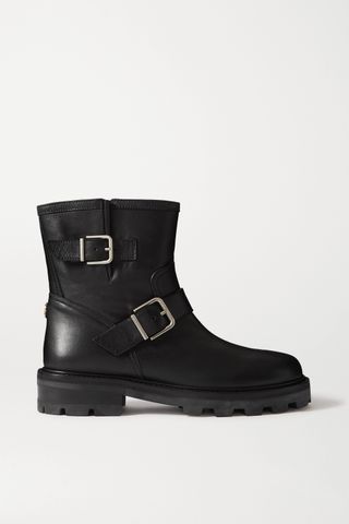 Jimmy Choo + Youth Ii Buckled Leather Ankle Boots