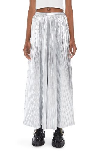 Mother + The Pleated Metallic Maxi Skirt