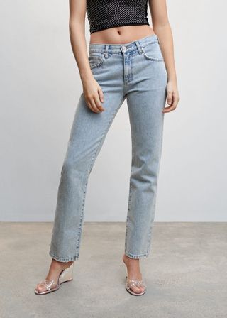 Mango + Straight Low-Waist Jeans