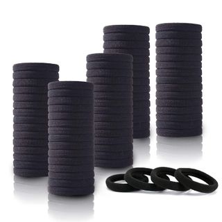 Bessrung + 100-Piece Set Black Hair Ties