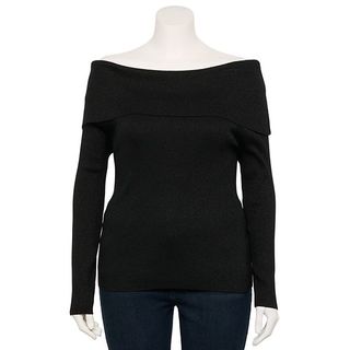 Intempo + Off-the-Shoulder Long Sleeve Top