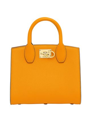 Salvatore Ferragamo + The Studio Box Leather Top Handle Bag