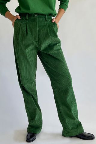 Donni + Cord Pleated Trouser