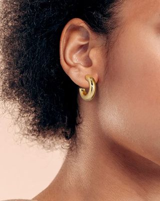 Wowshow + Chunky Gold Hoop Earrings