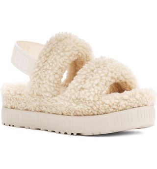 UGG + Oh Fluffita Genuine Shearling Slingback Sandal