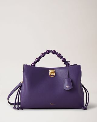 Mulberry + Iris Goat Leather with Amethyst High Shine Leather