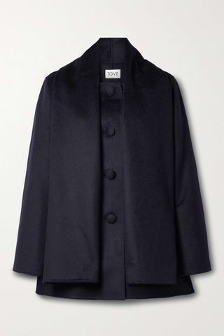 Tove + Roma Scarf-Detailed Wool-Blend Coat