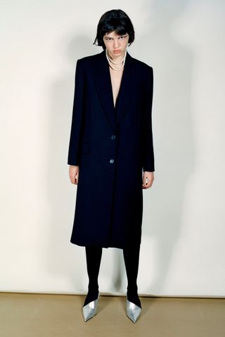 Zara + Wool Blend Coat Limited Edition