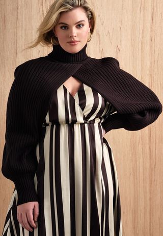 Eloquii + Turtleneck Sweater Sleeve Scarf
