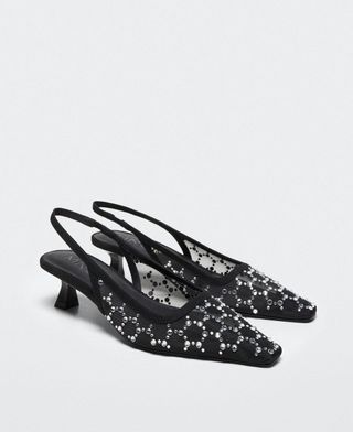 Mango + Glitter High-Heeled Shoes