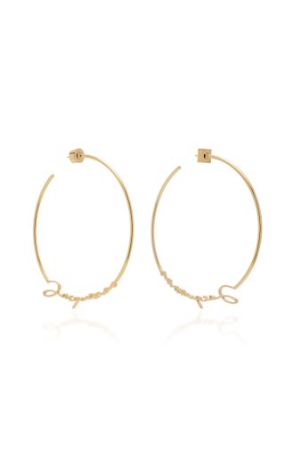 Jacquemus + Les Creoles Gold-Tone Logo Earrings