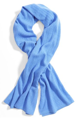 Nordstrom + Cabled Rib Wool & Recycled Cashmere Scarf