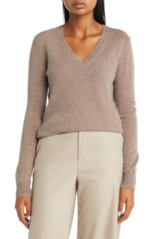 Nordstrom + Cashmere Essential V-Neck Sweater