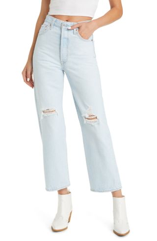 Levi's + Ripped Ribcage Straight Leg Ankle Nonstretch Jeans